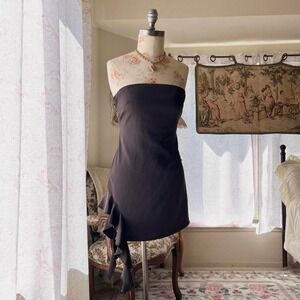 black satin mini‎ dress